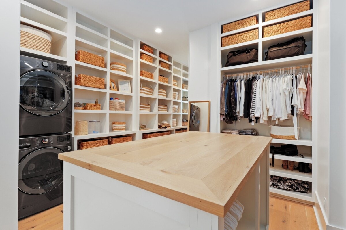 large walk-in closet location  remodeling project