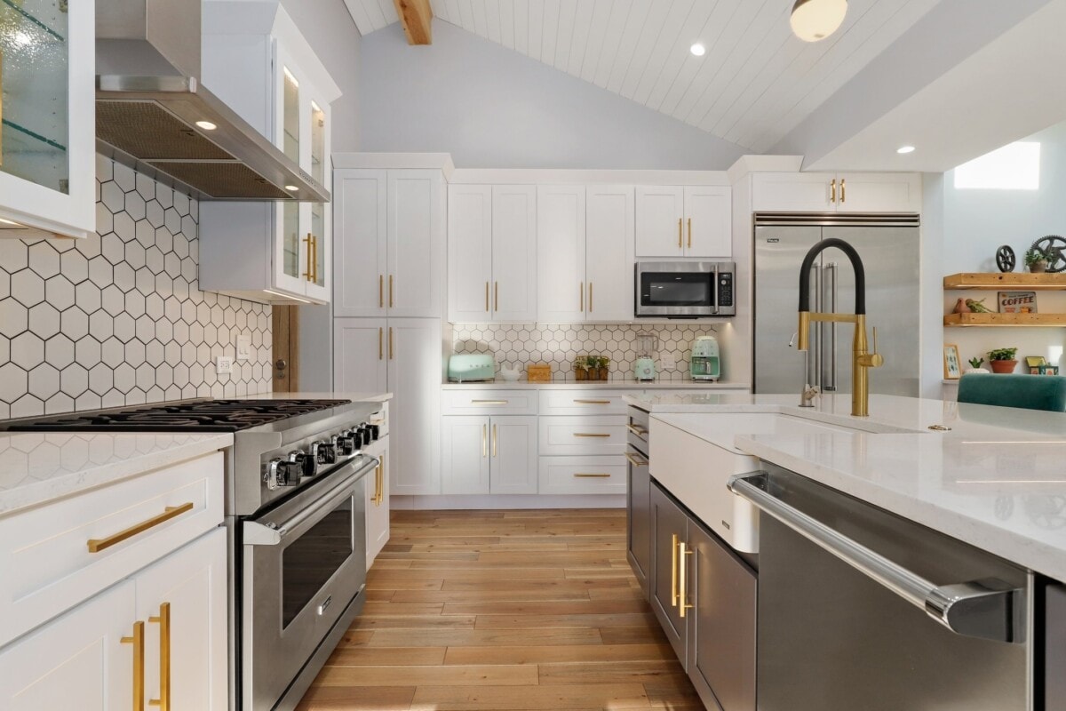 sleek modern kitchen with new appliances