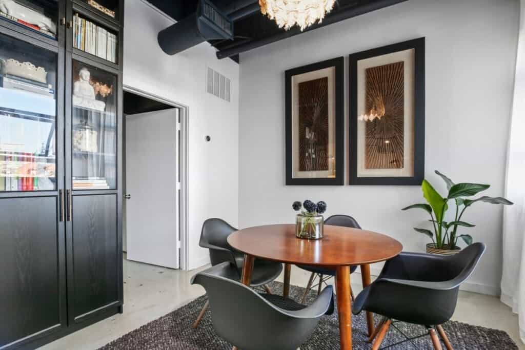 modern and sleek dining room