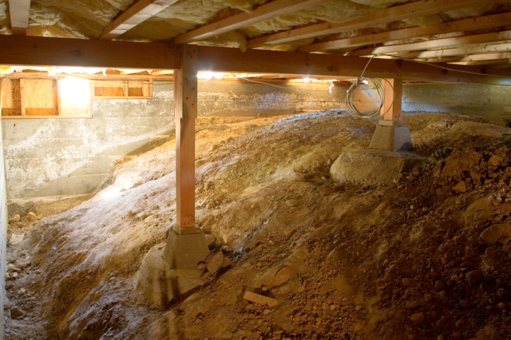 crawl space of a house