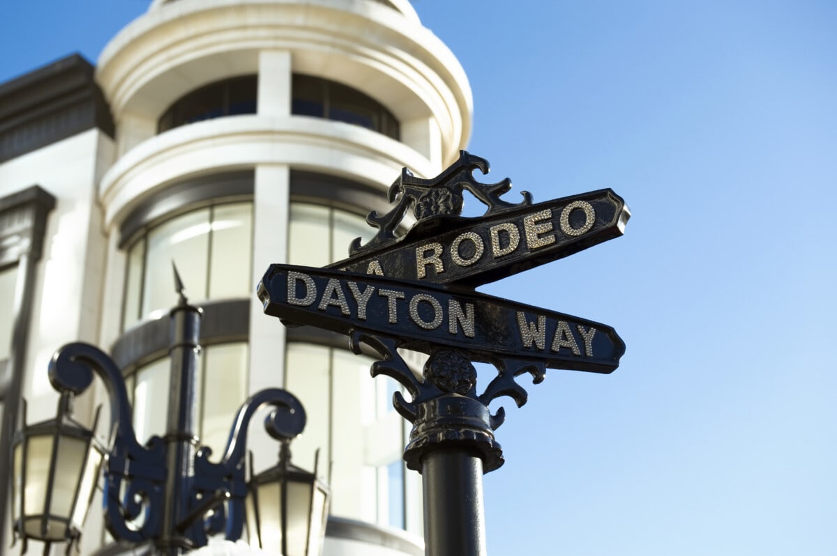A view of the Rodeo Drive street sign in Beverly Hills. _ getty