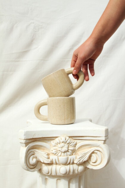 Two handmade mugs