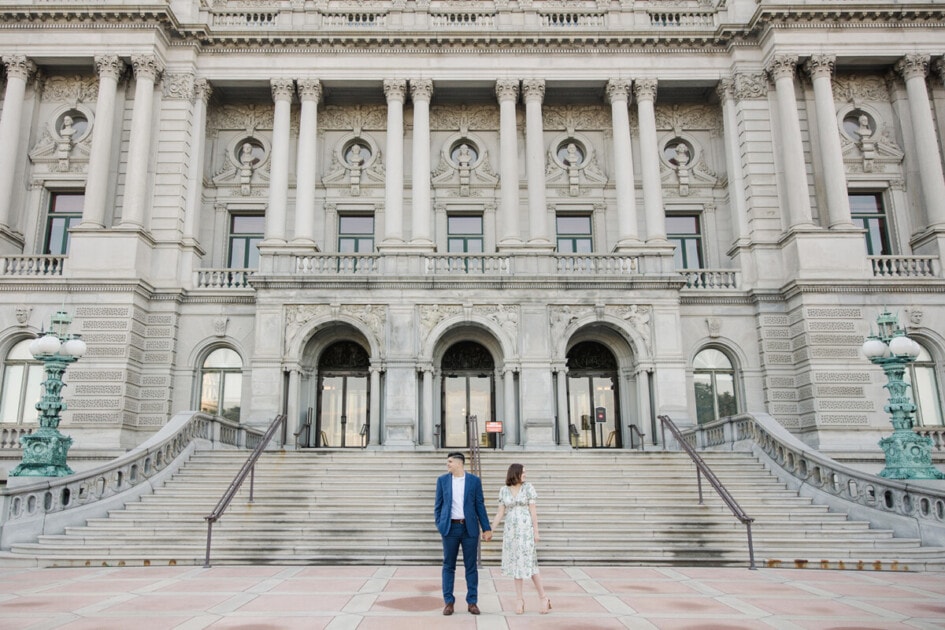 engagement photos outside the library of congress