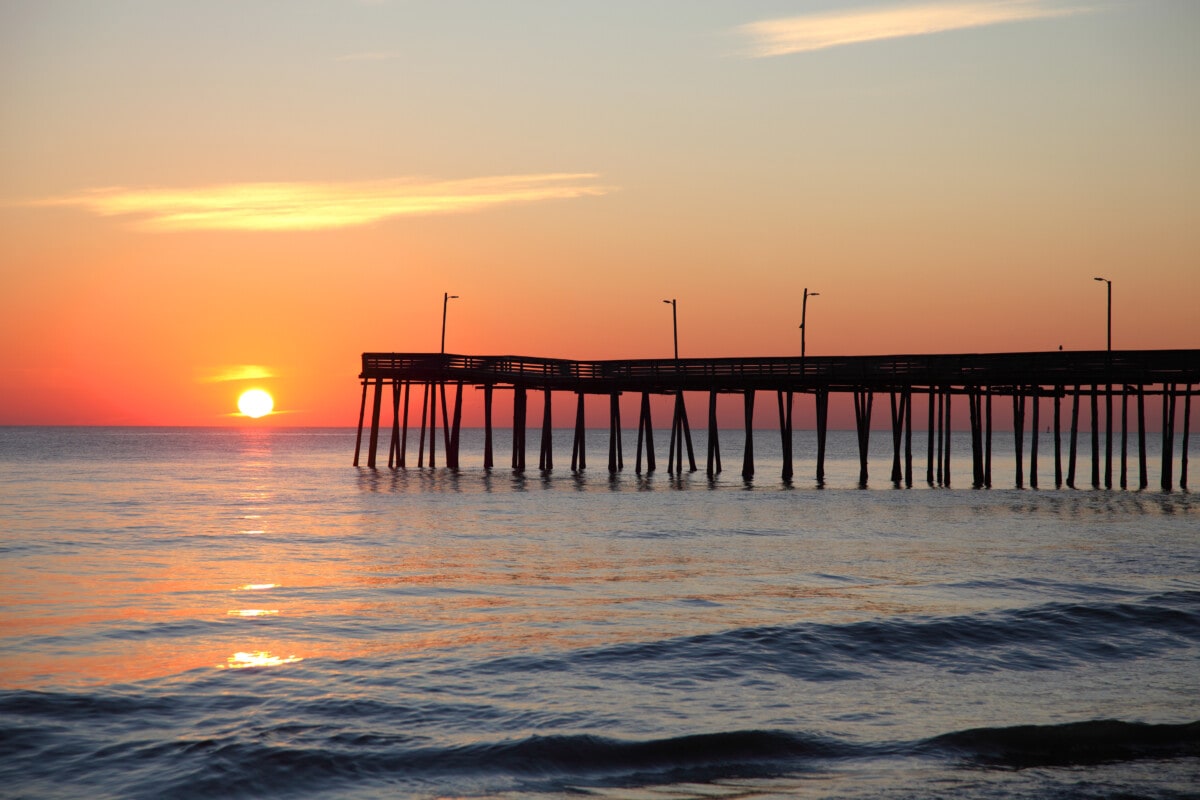 virginia beach pier at sunset_Getty