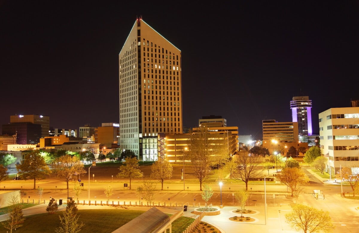 wichita kansas downtown astatine  night_Getty