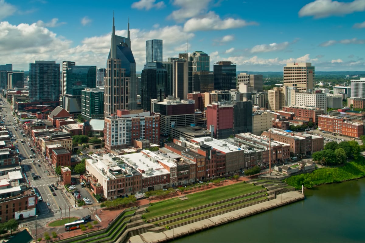 Ariel view of Nashville
