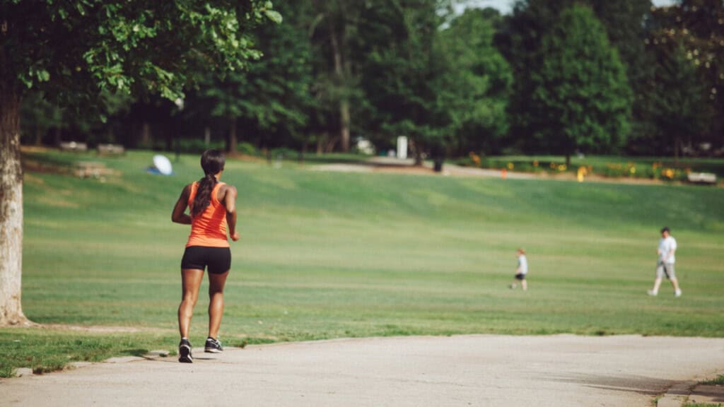 Woman running on the Atlanta Beltline