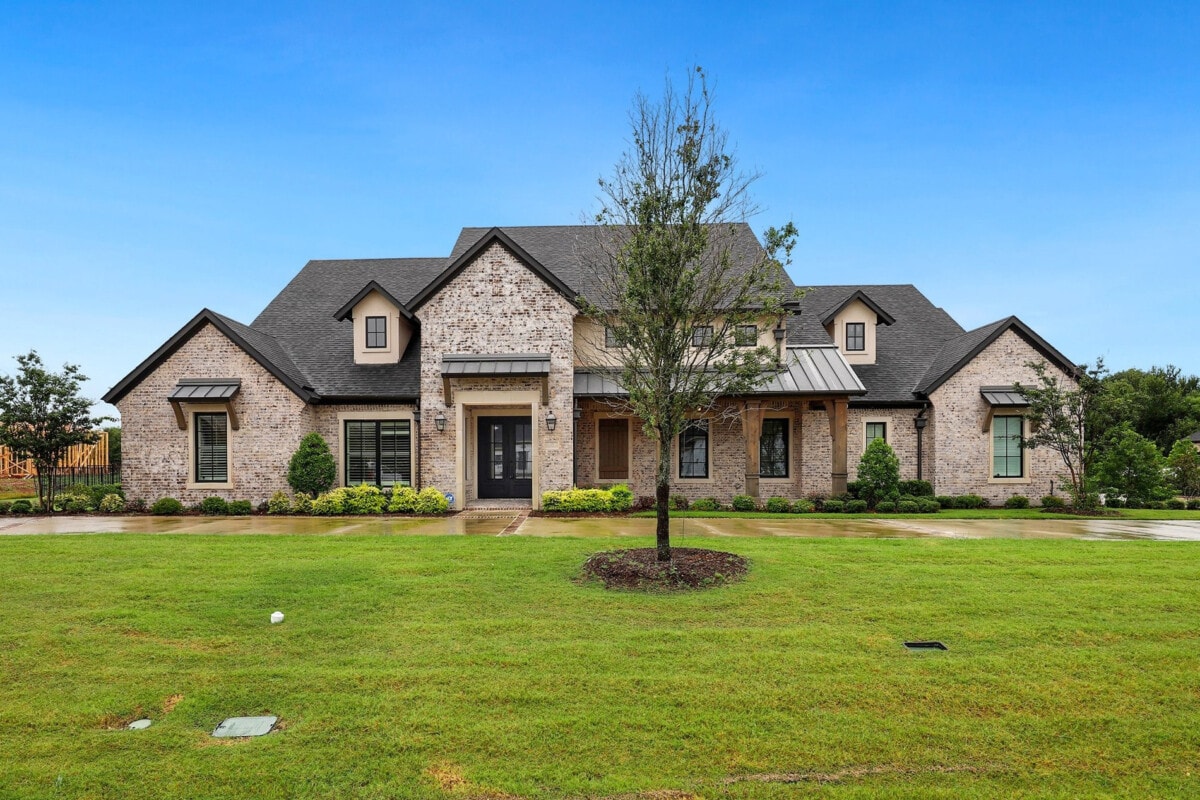 hill country home with stone exterior