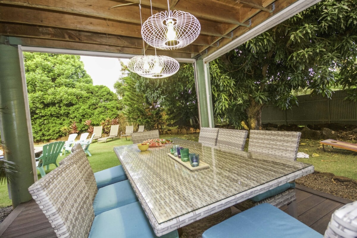 koloa kai vacation rental property outdoor furniture on patio