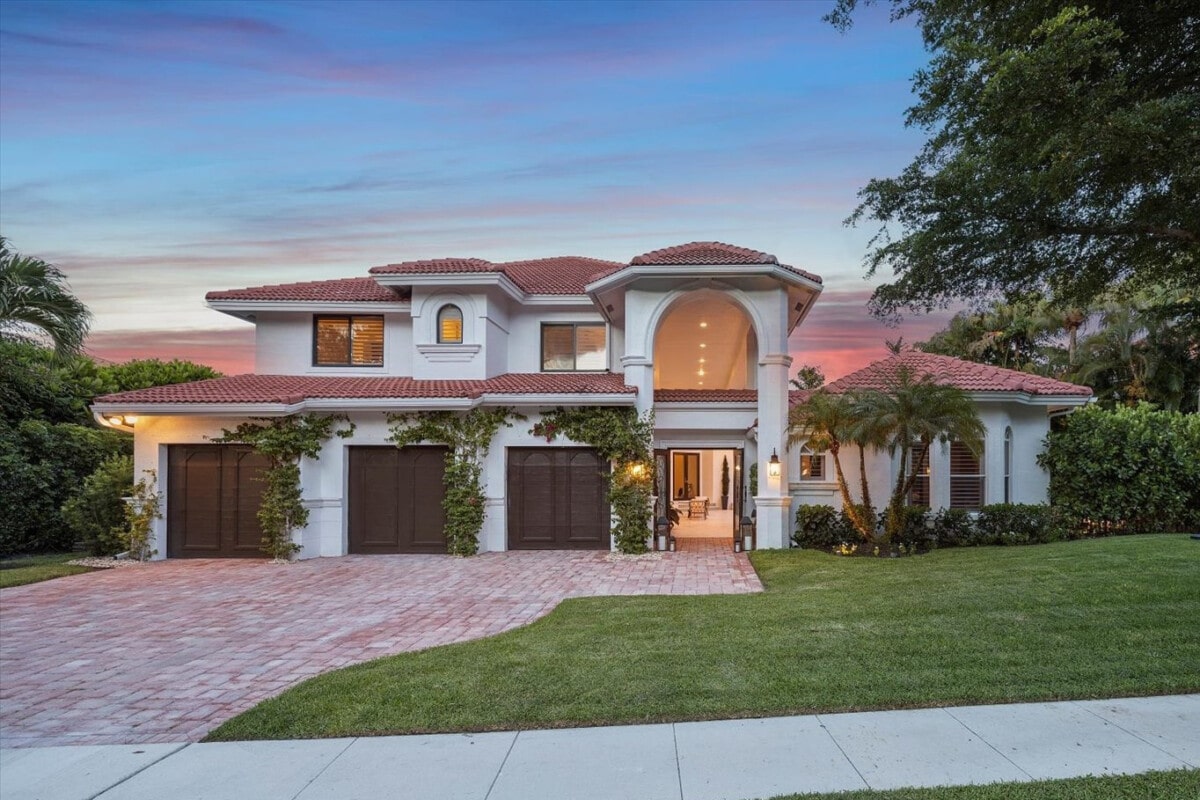 two story spanish florida style home