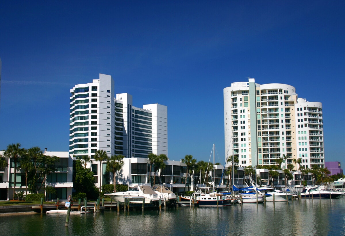 Highrise Condominiums and Marina