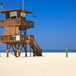Lifeguard Hut on the beach. Florida, Gulf of Mexico