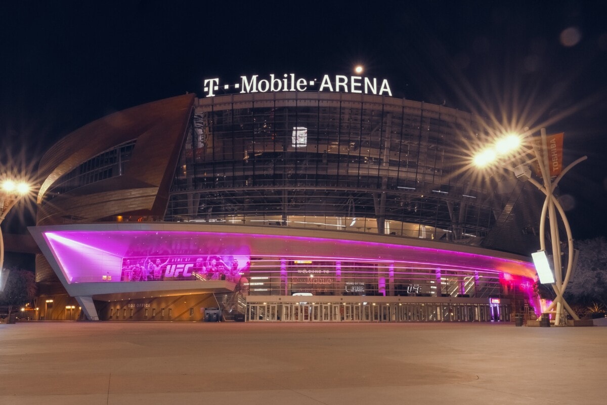 T-Mobile Arena at night