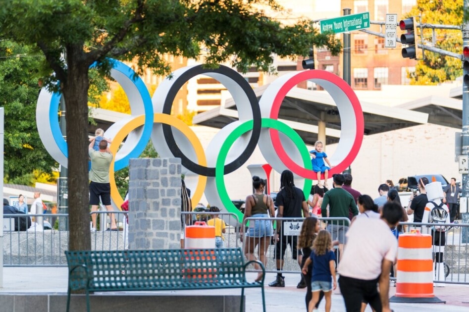 Olympic Rings at the Centennial Olympic Park in Atlanta