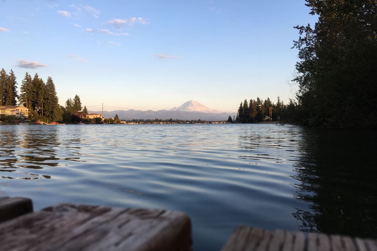 view of lake tapps from a dock