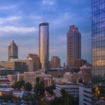 Atlanta Skyline with Ferris Wheel