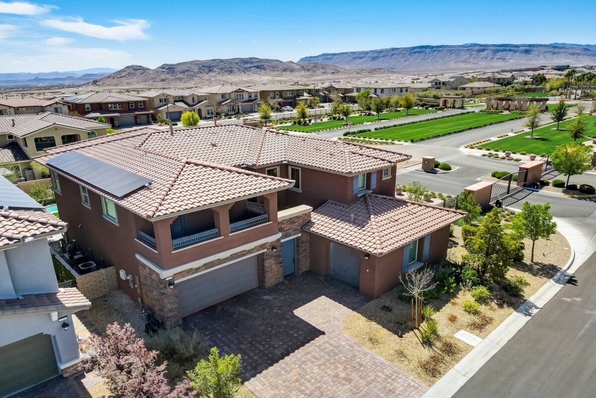 home in las vegas area with views of mountains