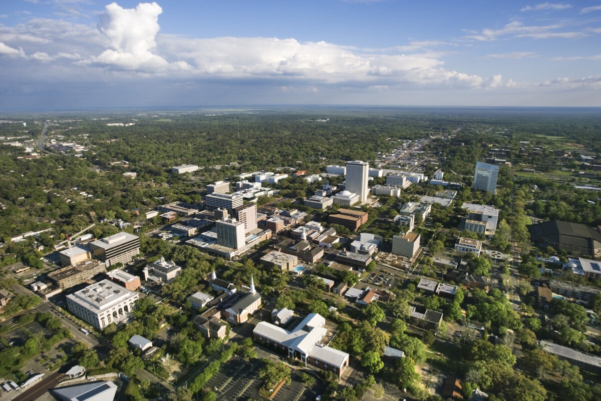 Aerial view of Tallahassee, Florida