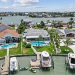 Waterfront property in Sarasota with boat dock