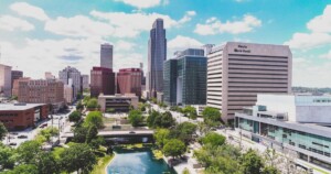 view of omaha nebraska downtown area