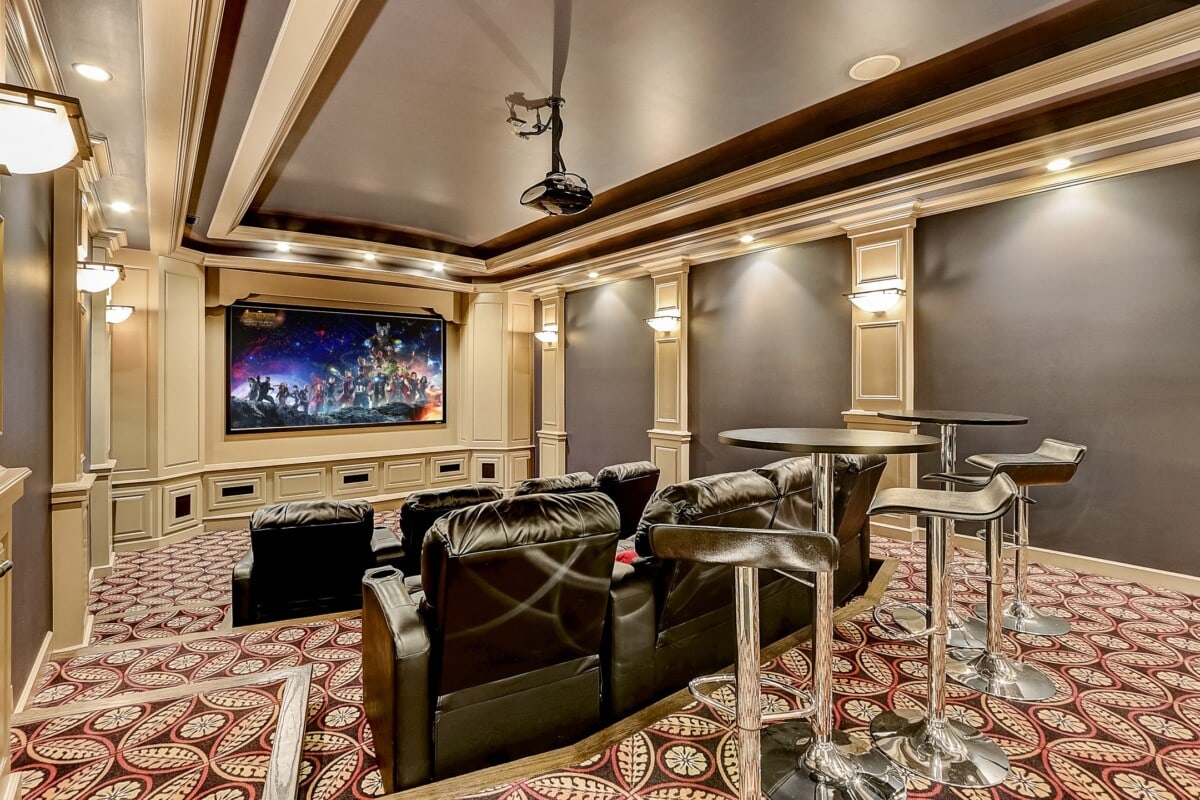 A home movie theater