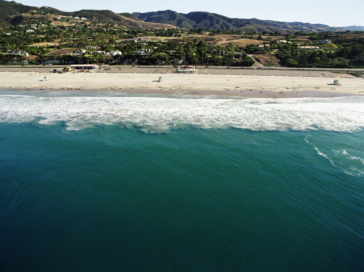 Aerial of Zuma Beach