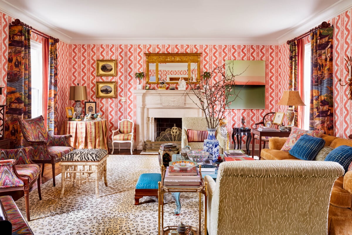 pink maximalist room