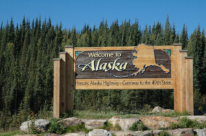 Welcome to Alaska sign