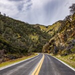 highway through mountains in california