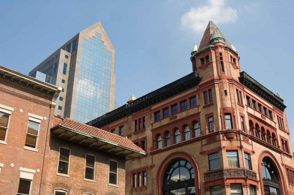 historic gathering  and skycraper successful  downtown Louisville kentucky - Getty