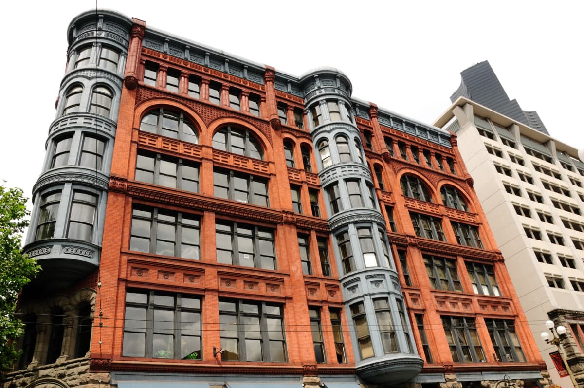 Shutterstock: Historic building in Pioneer Square, Seattle