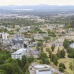 View of cityscape in Eugene