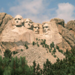 Mount Rushmore on a beautiful summer day.