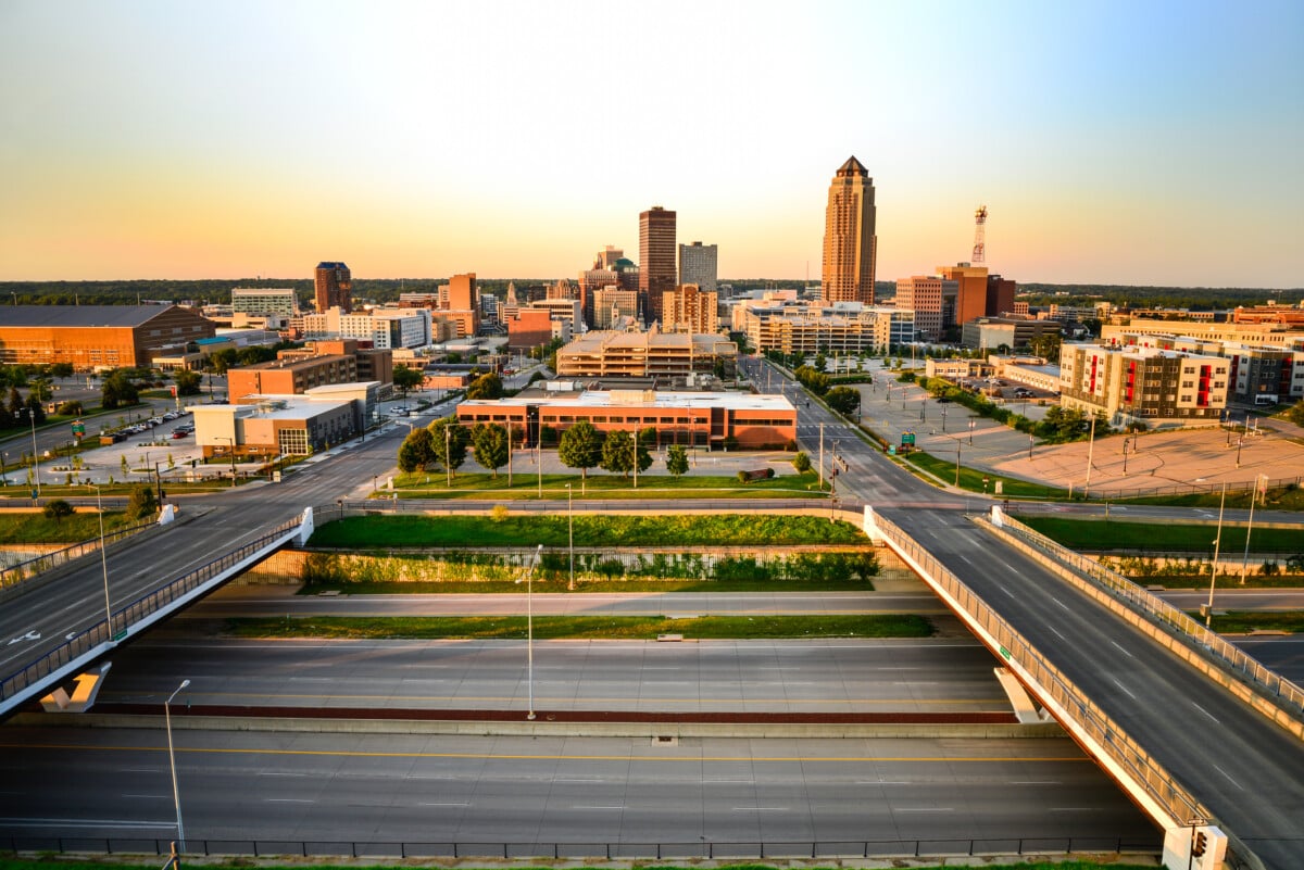 aerial view of downtown des moines ia_getty