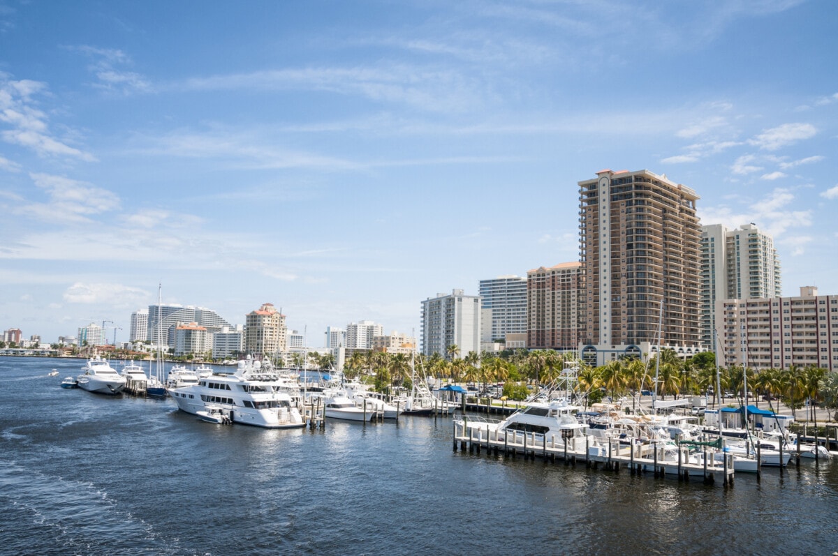 Moored Boats In Fort Lauderdale, USA