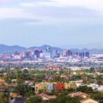 Downtown skyline buildings in Phoenix Arizona