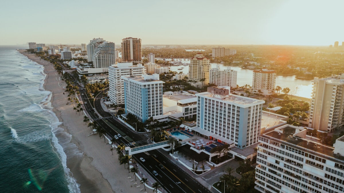 Aerial View of Fort Lauderdale Beach Florida