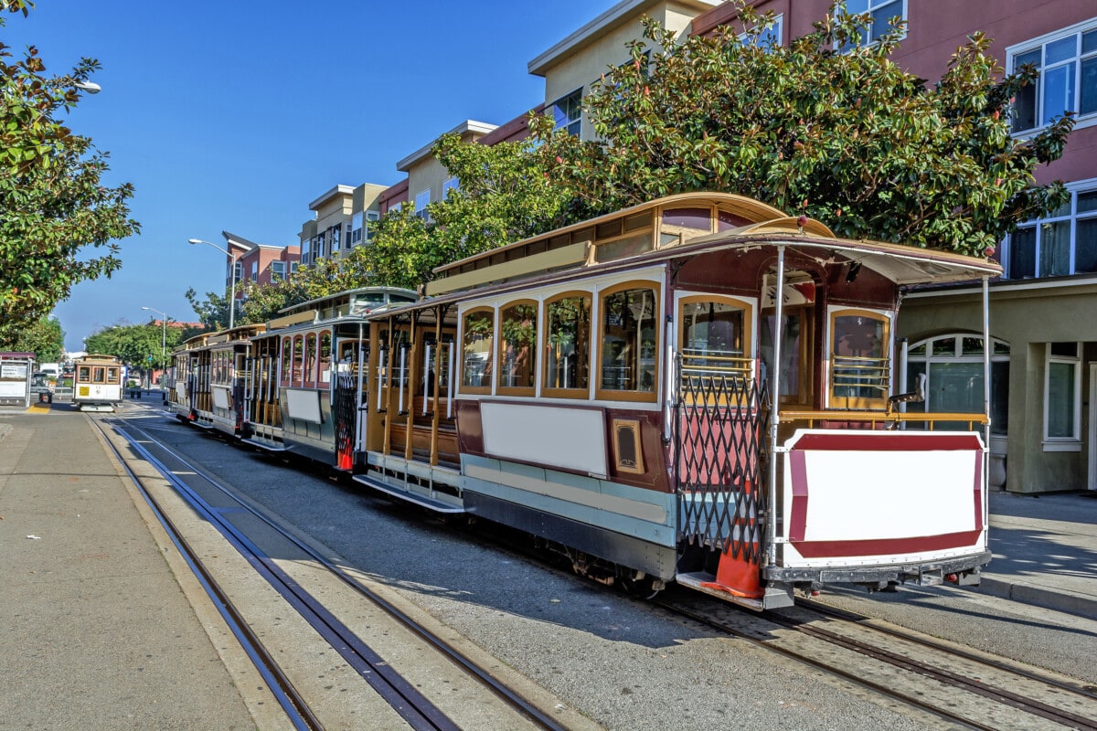 Shutterstock: Cable Car in Nob Hill, SF