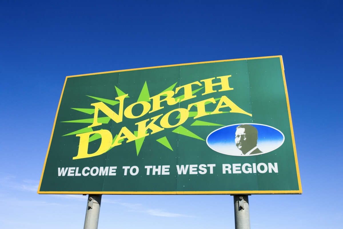 welcome to north dakota sign_getty