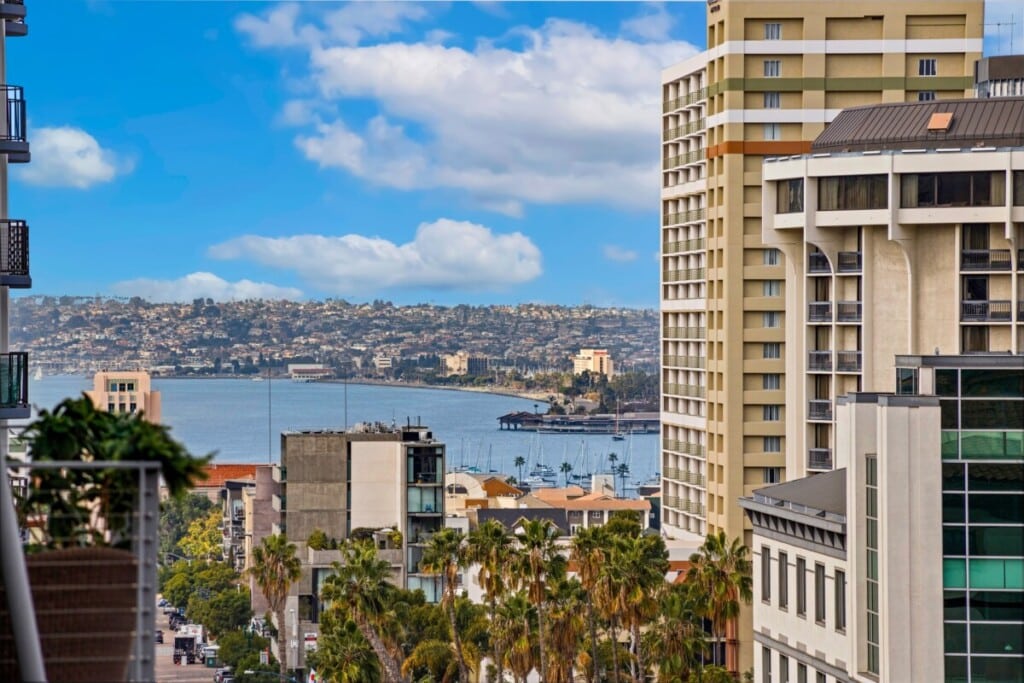 View of San Diego Bay from Bankers Hill neighborhood