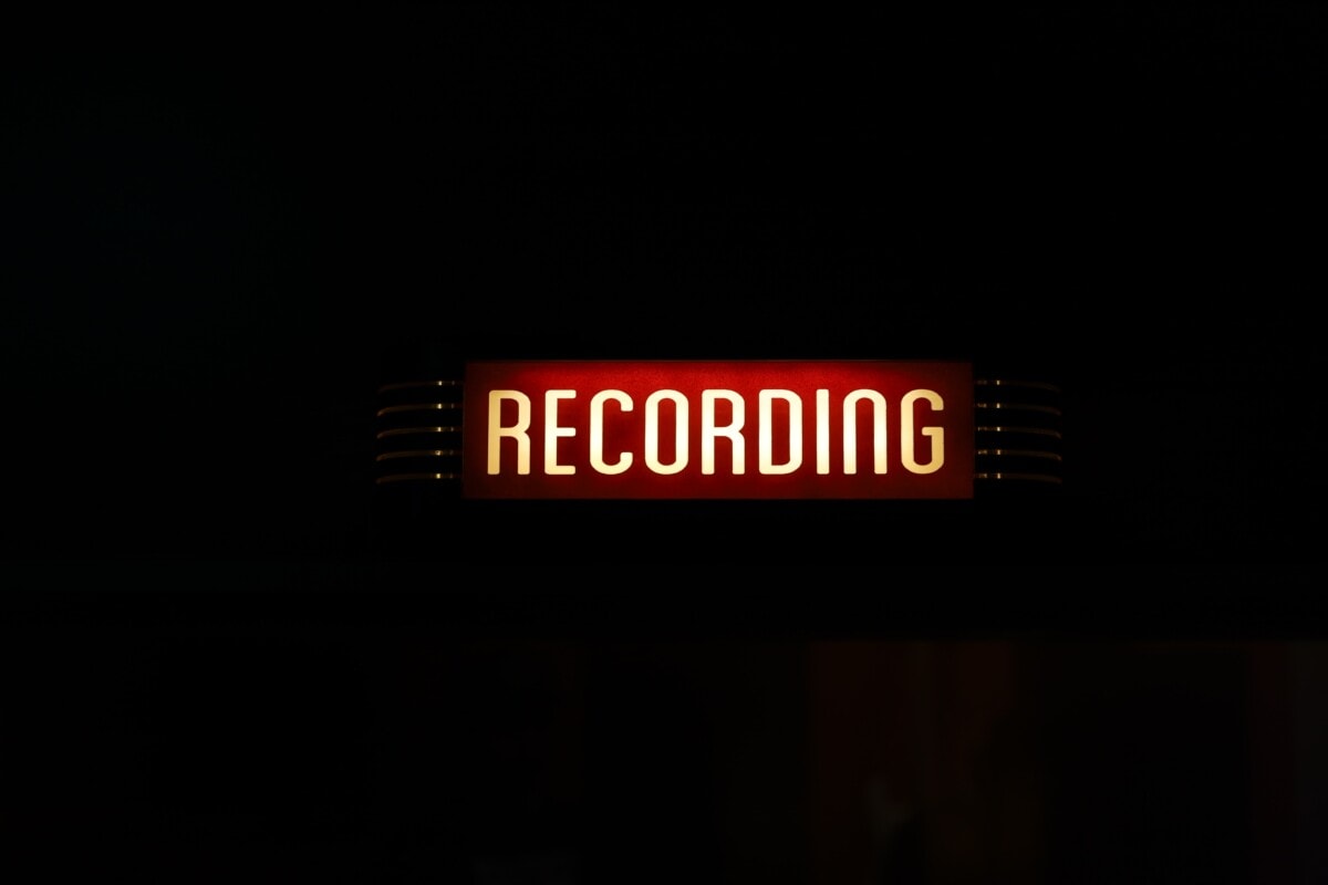 A recording sign