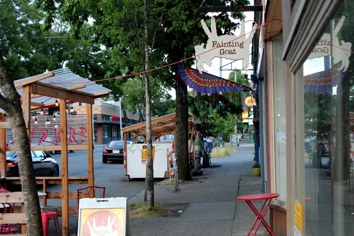 Shops in Wallingford neighborhood in Seattle