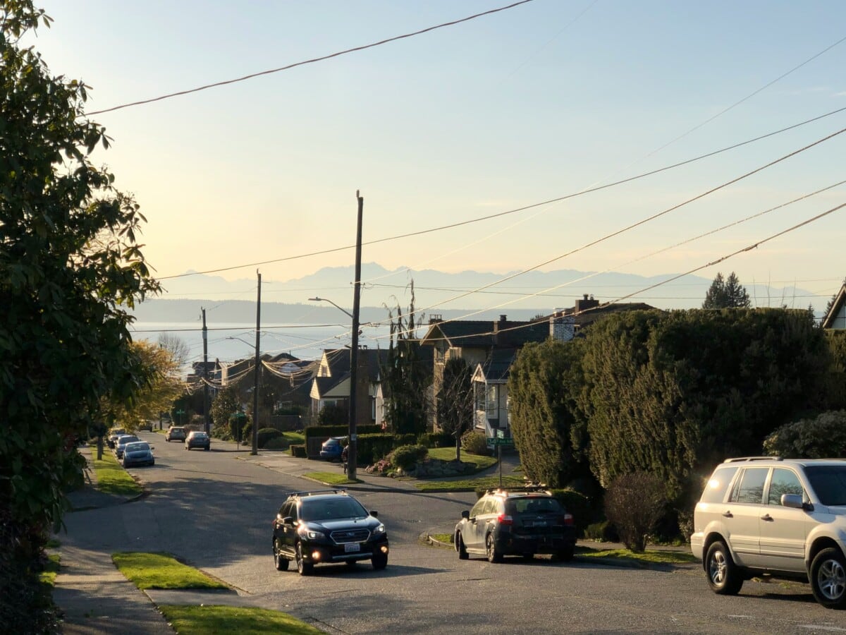 residential street in west seattle