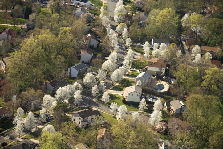 aerial view of homes in maryland_Getty