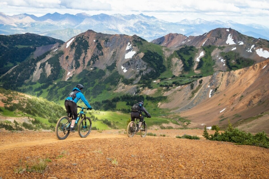 Two mountain bikers crossing off a Phoenix bucket list item