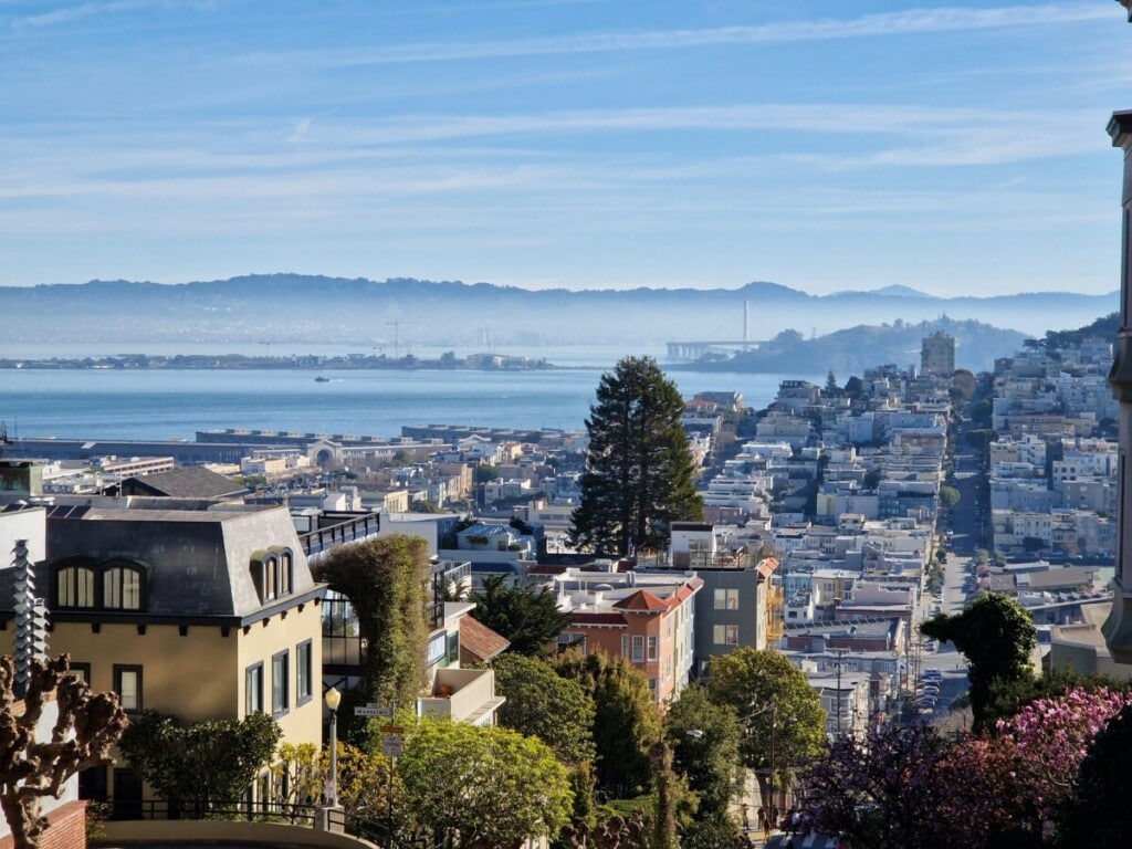 View of the Bay from Russian Hill San Francsico