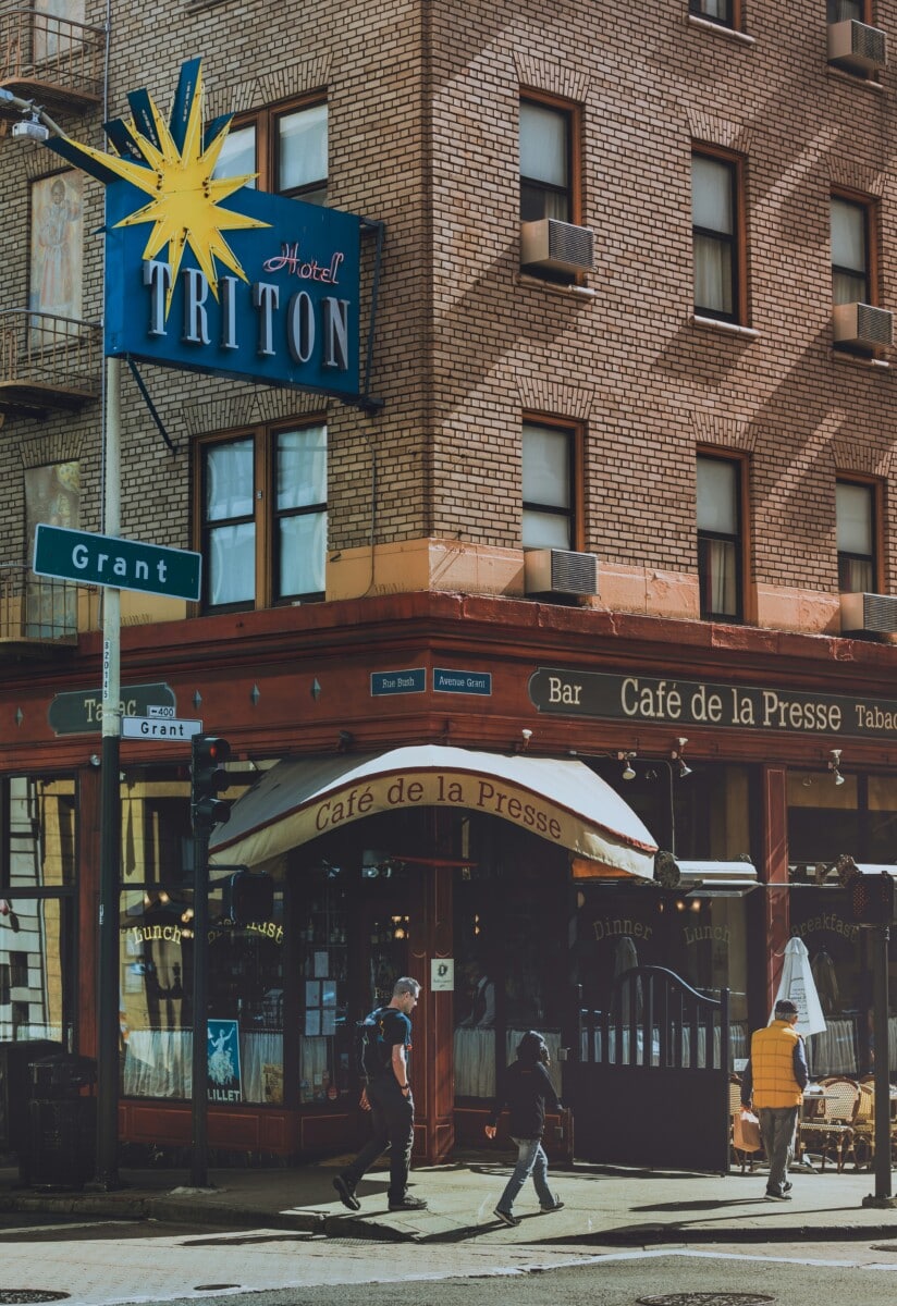 street corner in san Francisco's chinatown neighborhood