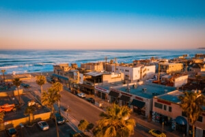pacific beach san diego at golden hour