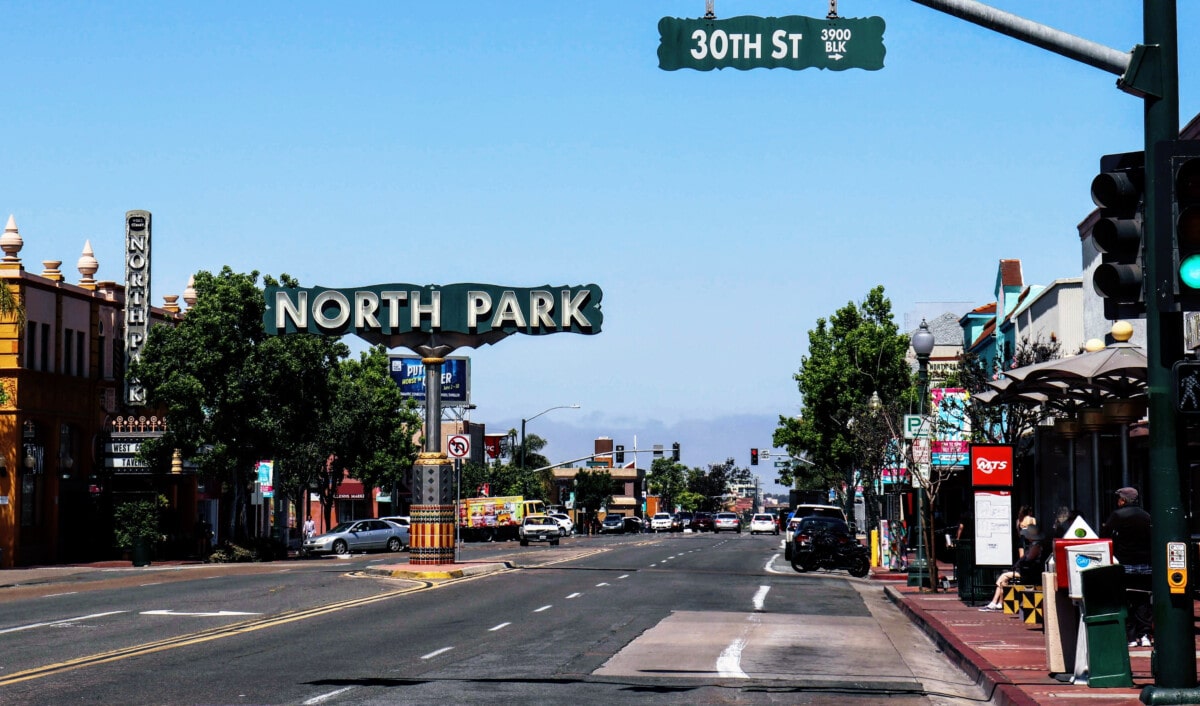 North Park neighborhood sign in San Diego