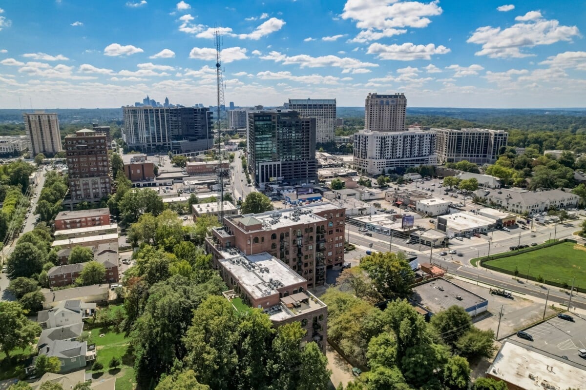 Aerial view of buckhead atlanta, ga